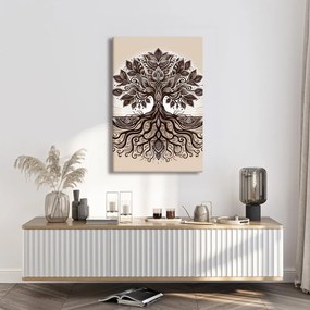 Quadro su tela – Albero della vita decorativo su beige