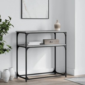 Tavolino Consolle Grigio Sonoma 75x35,5x75 Cm Legno Multistrato /