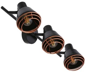 Faretto NERIA 3xE14/40W/230V nero/rame