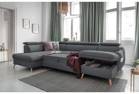 Divano letto angolare grigio scuro (angolo sinistro) Sweet Harmony - Miuform