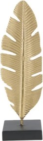 Scultura Foglia Con Porta Candela Glam Cm 10X10X34