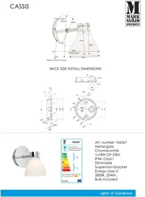 Markslöjd 106367 - Applique CASSIS 1xG9/18W/230V