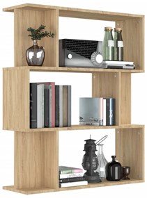 Libreria/divisorio rovere sonoma 80x24x96 cm legno multistrato