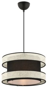 Lampadario a cavo HALO 1xE27/60W/230V nero/crema