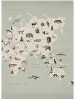 Rebel Walls Carta da parati panoramica Animal World - Mint
