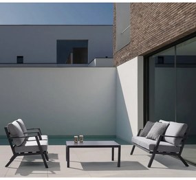 Set di mobili da giardino grigio in alluminio per 4 persone Harley – Bizzotto