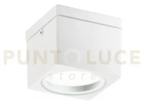 Plafoniera in alluminio tower 1xgx53 ip54 colore bianco 90x90x72mm ...