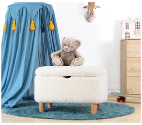 Pouf bianco per bambini Moouv - Artie