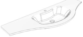 Lavabo a incasso rettangolare Jolly H 20 cm in resina bianco