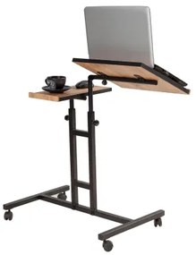 Tavolo regolabile GLEN 87x67 cm marrone/nero