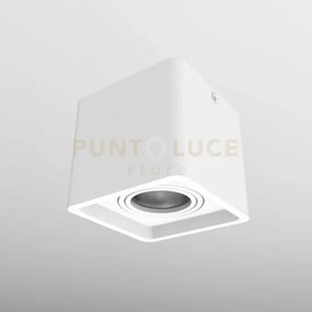 Poker-b lampada a soffitto bianco opaco attacco gu10