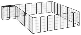 Box Cani 34 Pannelli Nero 50x100 Cm Acciaio Verniciato Polvere /