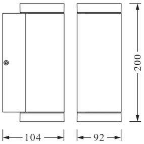 Ledvance - Applique da esterno BEAM 2xGU10/35W/230V IP44