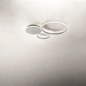 Plafoniera LED POIS in metallo verniciato 73x75 cm Silver