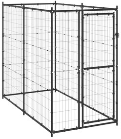 Gabbia Per Cani Da Esterno İn Acciaio 110x220x180 Cm /