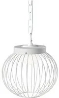 Cage - Lampada Led 20W A Sospensione Con Catena A Luce Fredda Colore Bianco