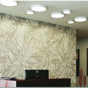 Plafoniera LED design KLIO, bianco Ø 21 cm, luce naturale INTEC