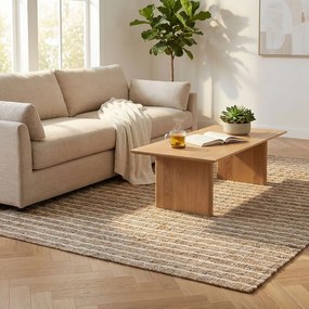 ZAFFIRO - tappeto in lana avorio con decoro