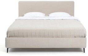 Letto matrimoniale imbottito beige con rete inclusa 180x200 cm Noira Slim – Bonami Selection