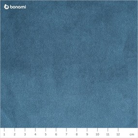 Divano angolare in velluto blu (angolo sinistro) Magic - Scandic