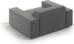 Poltrona grigia con rivestimento in velluto Jodie – Micadoni Home