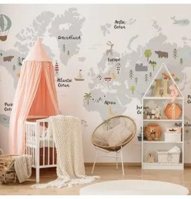 Carta da parati - Minimalist Map for Childrens Room Standard 200x140