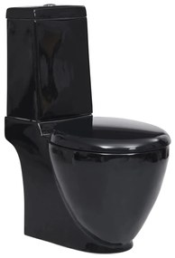Vaso Wc İn Ceramica Da Bagno Rotondo Base Con Scarico Nero /