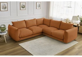 Divano angolare arancione Ernest – Bobochic Paris