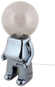 Lampada da tavolo dimmerabile a LED grigia con paralume in vetro (altezza 27 cm) Ross - Leitmotiv