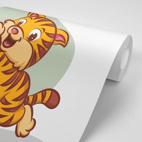 Carta da parati autoadesiva – Gattino adorabile con farfalla
