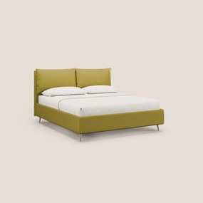 Elsa letto imbottito con vano contenitore in tessuto smacchiabile T05 giallo