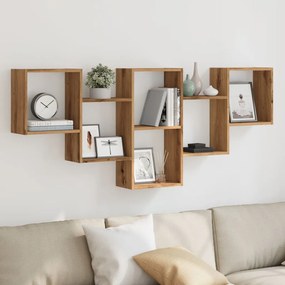 Scaffale A Parete Rovere Artigianale 159x18x66 Cm İn Truciolato /