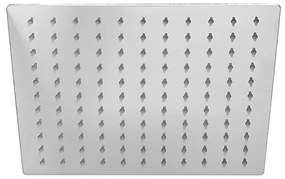 Soffione doccia slim quadrato 20x20 cm in Acciaio Cromato