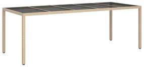 Set da pranzo da giardino 11 pz con cuscini polyrattan e vetro