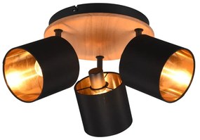 Faretto nero/di colore naturale ø 12 cm Tommy – Reality