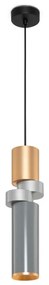 Maytoni MOD303PL-01CFL3 - Lampadario a sospensione con filo PALETTE 1xGU10/40W/230V oro/grigio