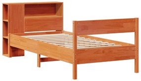 Letto libreria senza materasso marrone cera 90x200 cm in pino