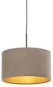 Lampada sospensione velluto talpa 35 cm - COMBI