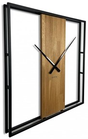 Orologio da parete di design in legno e metallo design, 80 cm