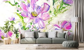 Carta da parati – Fiori estivi dipinti