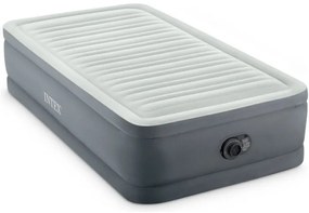 Materasso singolo autogonfiante Intex airbed dura-beam premaire i' colore grigio chiaro e pompa integrata, 99x191x46 cm - cod. 64902nd