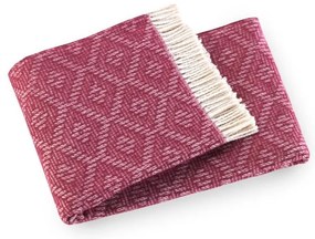 Plaid rosa scuro con contenuto di cotone , 140 x 180 cm Aisha - Euromant