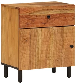 Comodino 50x33x60 cm in legno massello di acacia