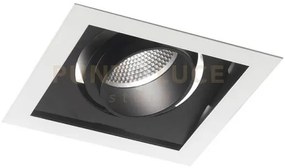 Incasso led apollo nero 45w 4500lm 4000k orientabile 18,8x18,8x12cm