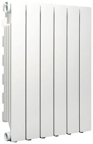Radiatore acqua calda PRODIGE MODERN in alluminio, 6 elementi, interasse 600 mm, bianco