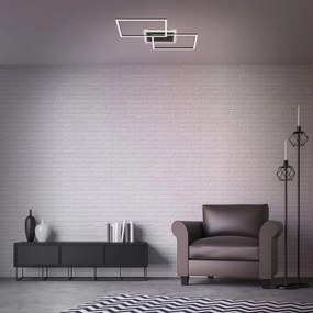 Plafoniera LED moderno Frame, nero50 cm