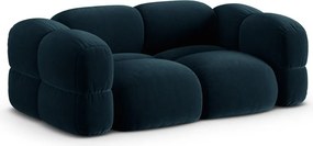 Divano blu scuro con rivestimento in velluto 210 cm Loretto – Cosmopolitan Design