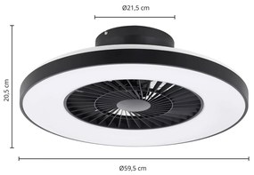 Starluna Orligo ventilatore a pale LED, nero