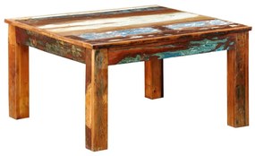 Tavolino da caffè quadrato in legno di recupero