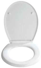 Sedile per wc bianco con chiusura facilitata , 44,5 x 37 cm Bilbao - Wenko